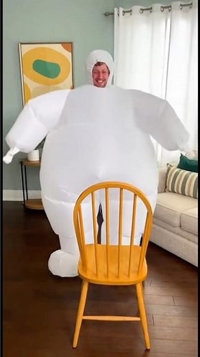 Inflatable Suit FAIL 😂 He Can’t Even Sit Down!”