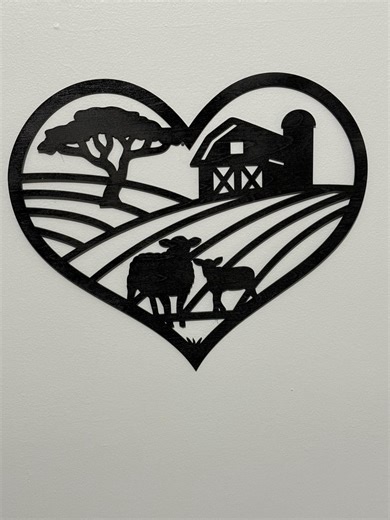 Sheep and Farm Themed Heart Wood Name Sign, Nursery Sign, Home Decor - Etsy