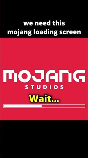 MINECRAFT MOJANG LOADING SCREEN MOMENT #minecraft #minecraftshorts