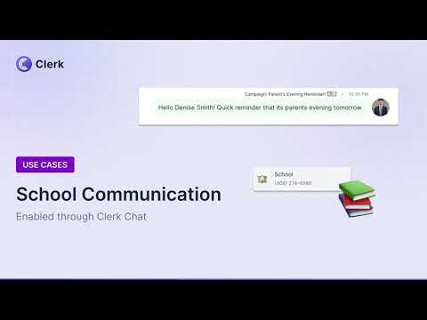 Clerk Chat SMS for Education - Mass texting use-case example