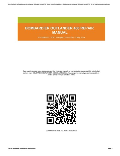 Bombardier Repair Manual