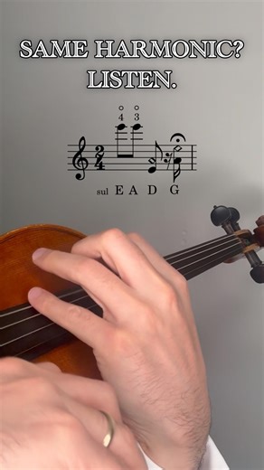 Same Harmonic on Every Violin String 🎻 Different Tone Colors Explained #violin #violinist