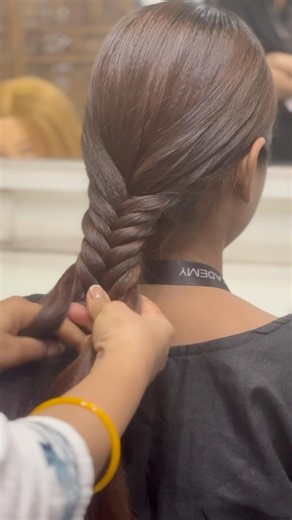 Fishtail braid tutorial 💫✨❤️#youtubeshorts #viralhairvideo #trendinghairstyle