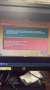 Devon receives an e-mail on her Unclassified computer. The e-ma... | Filo