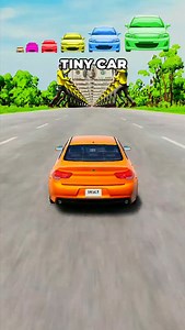 Big & Small Cars vs Giant MrBeast Dollars Bridge - BeamNG.Drive | SuperReact