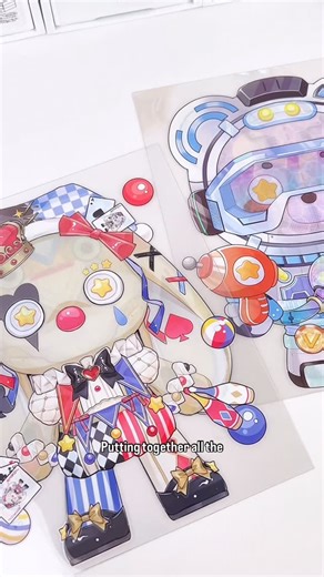 Isometric Scene Stickers | 3D Mini Room Stickers on Instagram: "Not your average scene sticker set! Build your character layer by layer and watch Space Bear & Clown Rabbit come to life 🐻🐰💫 Each pack is a mini puzzle of mechanical magic with glossy outer shell, matte inner gears and endless fun! 🛍️ Get it now at Cozy Sticker Room! (link in bio or tap to shop) #stickeraddict #scenestickers #cozystickerroom #robot #australia"