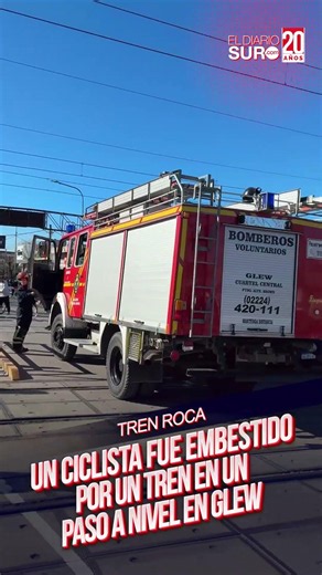 Tren Roca: Un ciclista fue embestido por un tren en un paso a nivel en Glew