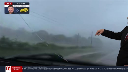 News On 6 storm tracker Brandon Welles captured video of clouds lowering with circulation near Vian just after 2 p.m. from a tornado-warned storm in Sequoyah County. Updates here: https://www.newson6.com/story/64ddf94c57c6ce0730b84a06/tulsa-weather-forecast | KOTV - News On 6