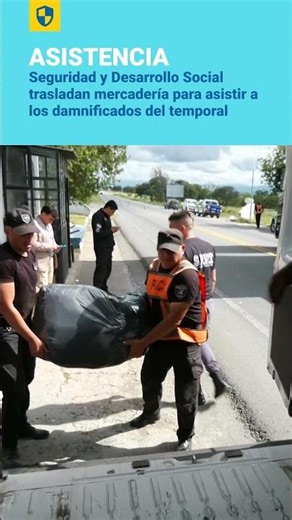 Seguridad y Desarrollo Social trasladan mercadería para asistir a los damnificados del temporal