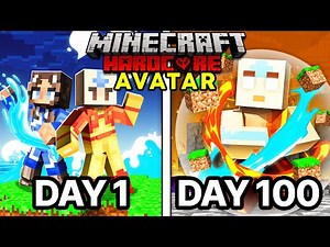 I Survived 100 Days in AVATAR Minecraft... Here's what happened...