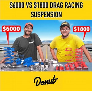 54K views · 630 reactions | $6,000 in adjustable drag racing suspension components vs $1,800 in lowering springs and bracing. Does more expensive mean more better? 樂 Let's find out. | Donut Media | Facebook