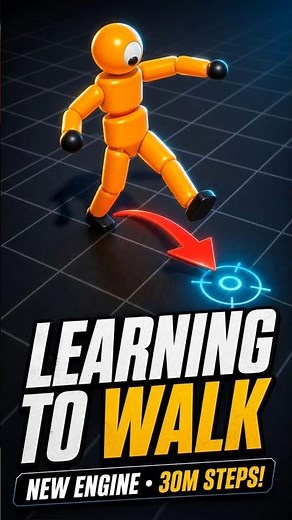 I Trained a Ragdoll Walking Engine for 30 Million Steps #shorts