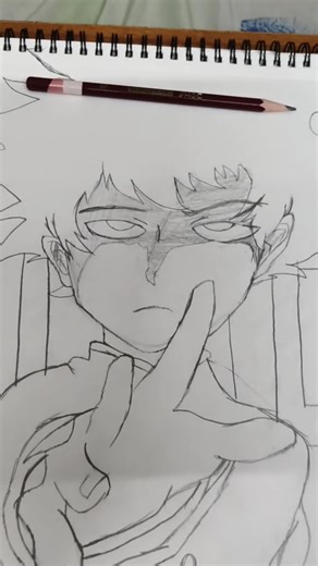 mob drawing from mob psycho🟣