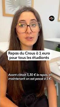 Repas du Crous à 1 euro pour tous les étudiants boursiers