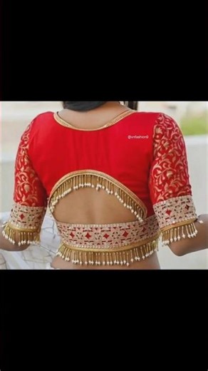 trending blouse back neck design#blouse