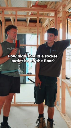 Today we’re hitting Kane with the technical ones. 👀🔌 No snack reviews, no hot chocolate scores. Straight into it. We asked Kane a proper sparky question this time. How high off the ground should a power socket actually be? 👷 There is a right answer… but we want to know what you reckon before Kane gives his take. Drop your guess in the comments 👇 Got questions? Message @HikoElectrical. #HikoElectrical #ElectricianLife #TradieLife [electrical tips power socket height home wiring sparky advice 