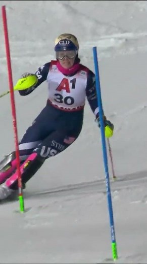 AJ Hurt Crash in Run 1 of Flachau Slalom #stifelusskiteam