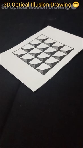 Easy 3D Optical Illusion Drawing tutorial #drawing #opticalillussion #shorts #3dillusion
