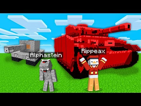 Alphastein PANZER vs Rippeax PANZER Survival Battle in Minecraft