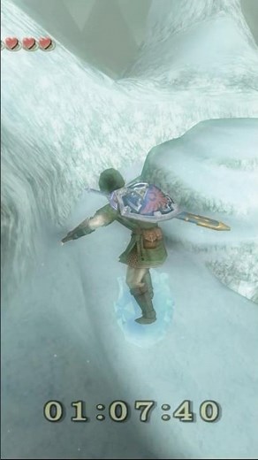 The Legend of Zelda: Twilight Princess - Snowpeak Snowboard Race #zelda #nintendo #retrogaming