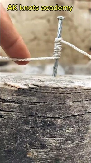 Perfect Nail Rope Knot Method#bushcraft #shorts