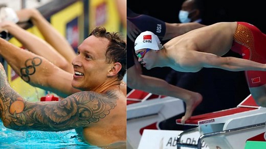 10 fastest Men's 100m freestyle swimmers of all time in long course ft. Pan Zhanle, Caeleb Dressel