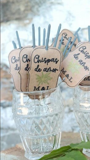 Sparkler Labels. Wedding Ideas. Wedding Crafts with Cricut.