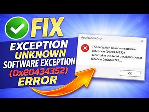 How to Fix Exception Unknown Software Exception (0xe0434352) Error on Windows 11/10