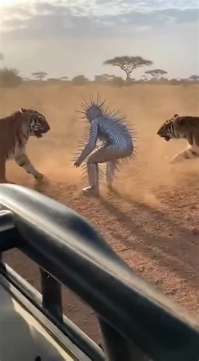 cactus man vs wild tigers #animal #loins #cactusman #horror #cactus