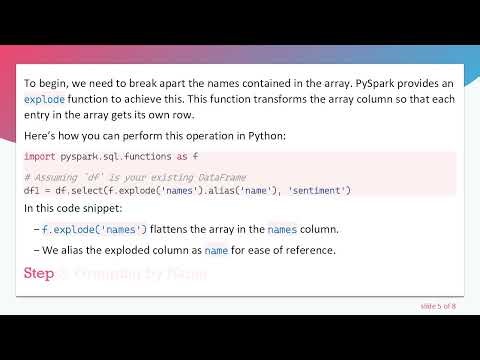 Computing the Average Sentiment for Unique Names in a PySpark DataFrame