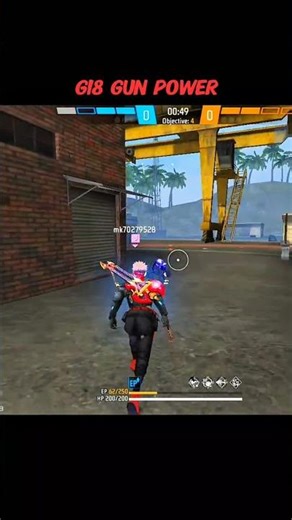 G18 gun power 🔥 free fire headshot trick # shorts # free fire
