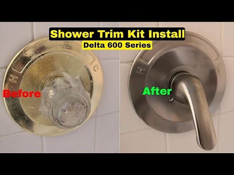 How to Install or Replace a Shower Trim Kit (Delta 600 Series) Fix Leaky Shower |