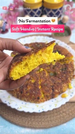 Instant soft Handvo Recipe 😋 #recipe #breakfast #viral