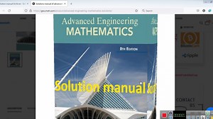 Solutions manual of advanced engineering mathematics Peter v oneil 8th edition