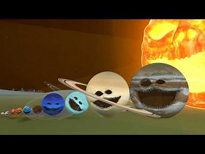 REAL SCALE SIZE COMPARISON SOLAR SYSTEM WOKE UP ALL PLANETS AND SUN! (Garry's Mod)