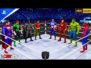 Best Avengers & DC Heros Tag Teams Elimination Match - WWE 2K25
