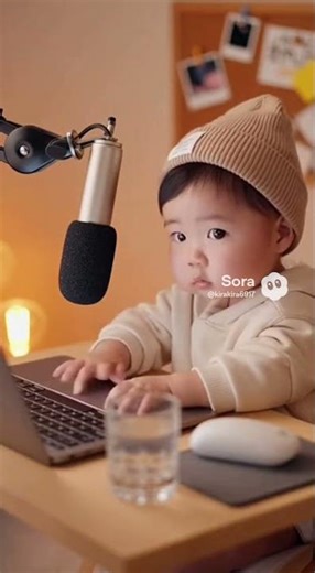 【ASMR×赤ちゃん】パソコンカタカタタイピングする音 / Baby Keyboard Typing ASMR 👶⌨️ #aivideo #aigenerated #asmr #赤ちゃん #リモート