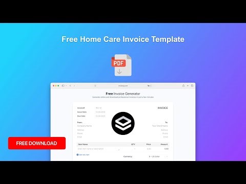Creating Professional Home Care Invoice Template | Invoice Maker Tutorial