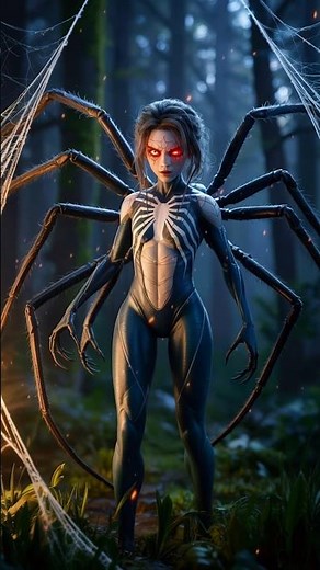 Human to Spider Transformation | Creepy Spider Woman Animal Fusion | AI Dark Fantasy Horror
