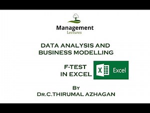 F test in Excel