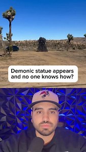 Random demon statue appears in California desert 🤔 #Demon #statue #monolith | Zach Hinojos