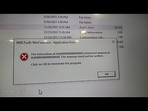 How To Wer Fault:WerFault.exe - Application Error