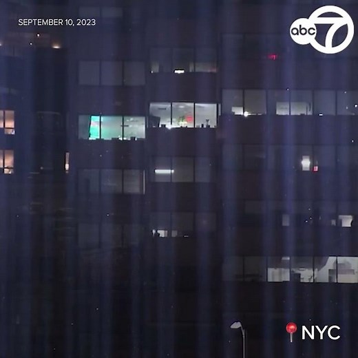 Tribute in Light beams through NYC sky to honor 9/11 victims