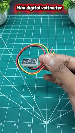 How to Use a Mini Digital Voltmeter | Simple Wiring Guide ⚡#electronics #diy #viral #voltmeter