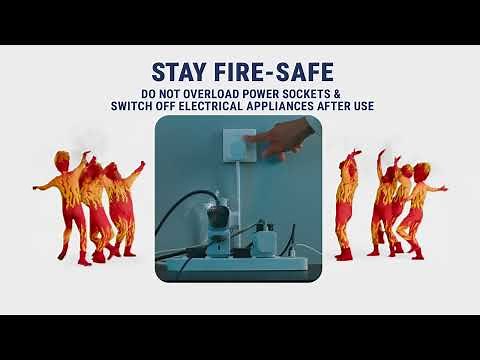 Fire Starts When Attention Stops | Do Not Overload Power Sockets (English)