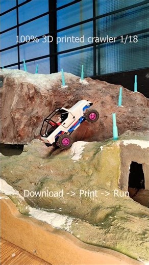 100% 3d printed crawler test 1