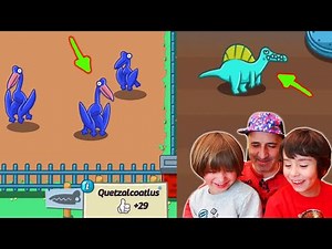 Subimos de NIVEL al ESPINOSAURIO y al QUETZACOATL, y COMBATES con Dani y Evan en Crazy Dino Park