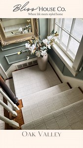 40K views · 4.5K reactions | FOLLOW + Comment STAIR for links! (You need to follow my account to receive the link!) This has to be one of my favorite products to date! @oakvalleydesignsco stair treads are customizable & removable. They stay in place and are easy to adjust. Use code BLISS10 for 10% off your order! Mine are Tailored Square in Oyster with Bullnose. 癩 Amanda #stairtreads #rugs #modernvintagehome | The Bliss House Co. | Facebook
