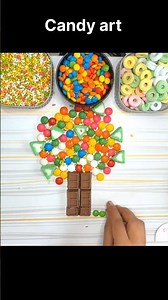 Making magic with candies ✨🍬| Candy art making easy Tree 🌳