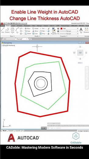 Enable Line Weight in AutoCAD - Change Line Thickness AutoCAD #AutoCADLineWeight #CADLineThickness